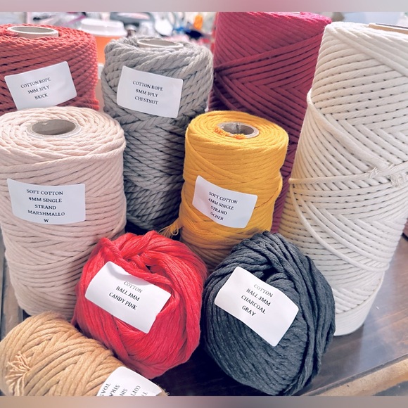 NEW: Macramé Feather-Weight Macrame Dangle 100%Cotton Earrings Every Color A…….. - Picture 6 of 16